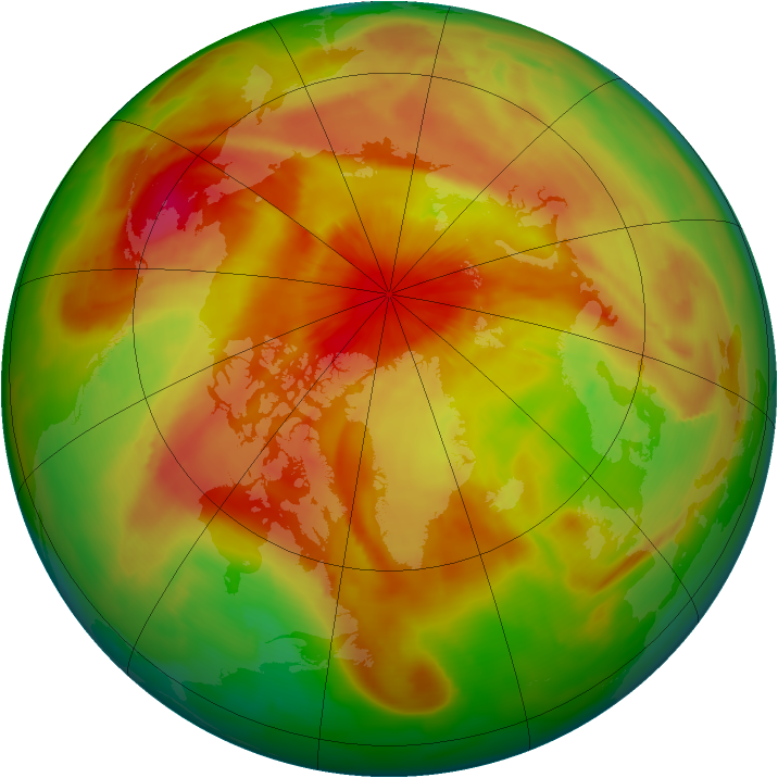Arctic ozone map for 20 April 2015